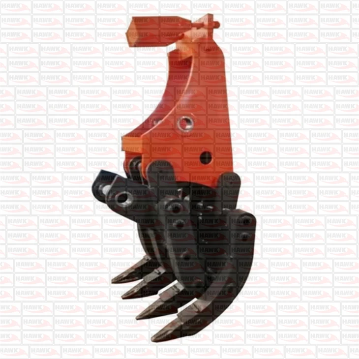 Mini Digger Attached Mechanical Grapple