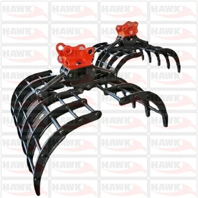 Hydraulický drapák na trávu